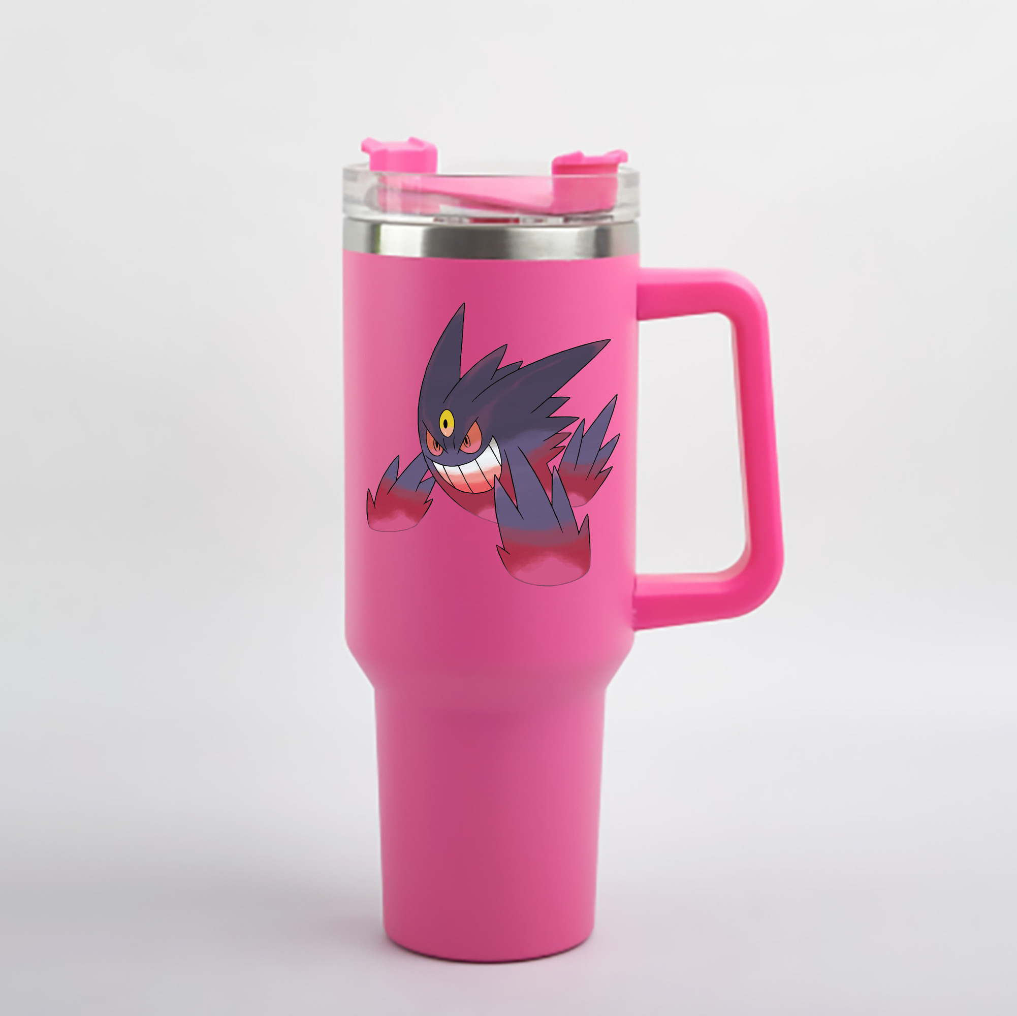 （画像用） ポケットモンスター Pokémon 1200mL車用タンブラー - クリスタルステッカー（プラスチックストロー付き）
